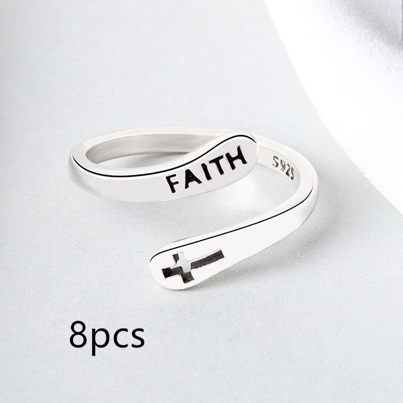 Women's Copper Faith Ring – Elegant Symbol of Strength and Belief