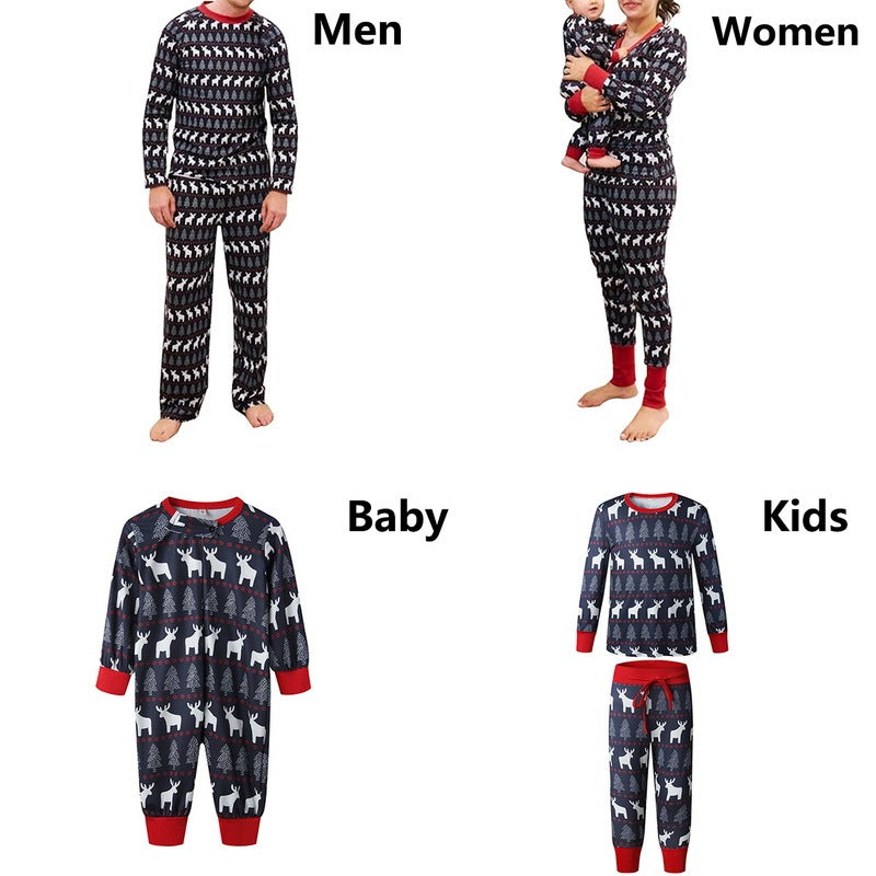 Festive Christmas Parent-Child Matching Long Sleeve Set – Perfect Holiday Family Outfit