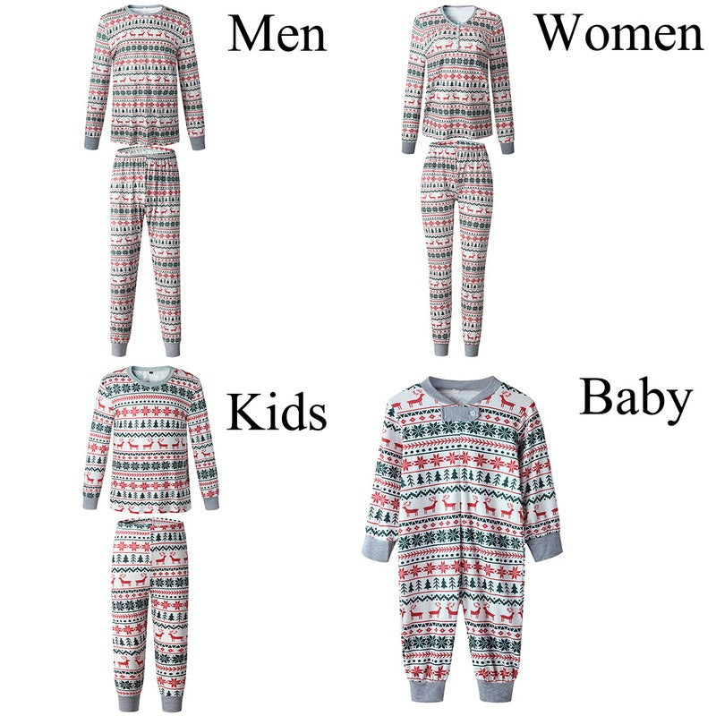 Festive Christmas Parent-Child Matching Long Sleeve Set – Perfect Holiday Family Outfit