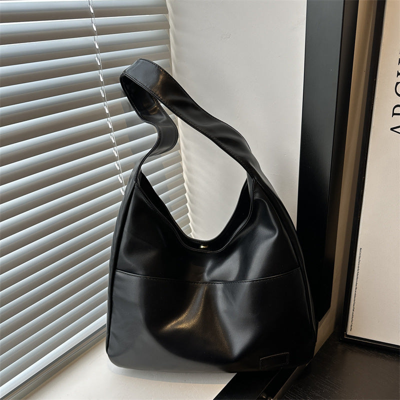 Vintage-Inspired Hobo Bag – Soft PU Leather Shoulder Tote with Spacious Design for Effortless Fall & Winter Style